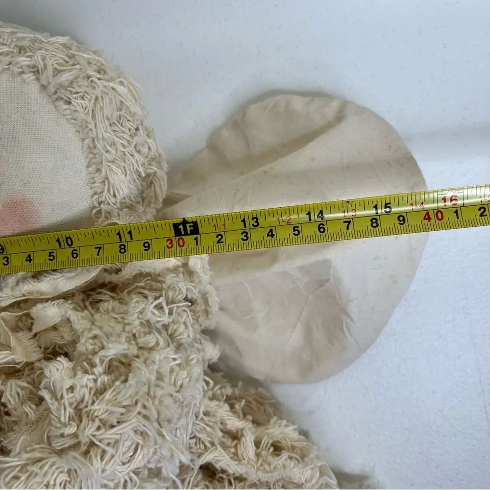Vintage Handmade Yarn Angel Rag Doll Cream Painted Face Wings Holiday Decor